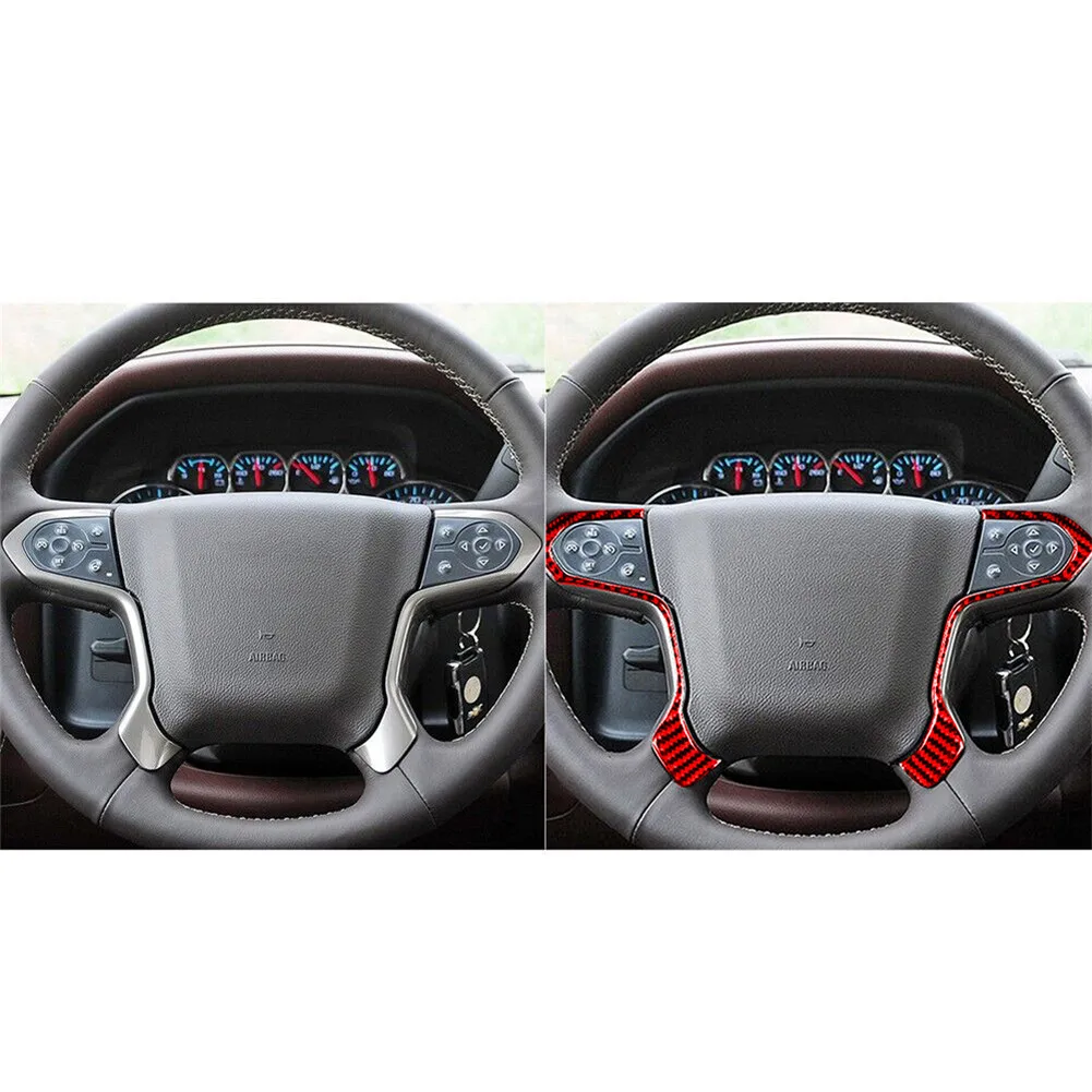 Chevrolet Thorold 1500/GMC Sierra 1500 2014-2018 용 자동차 인테리어 모조 탄소 섬유 장식 스티커 액세서리
