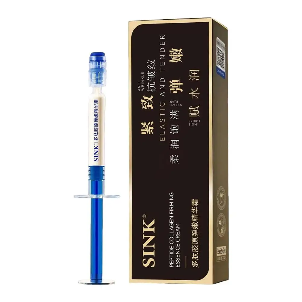 קרם אסנס פפטידים קולגן SINK מחזק אנטי קמטים משפר ביעילות יובש מרטיב גמיש עור רך אסנס טיפוח