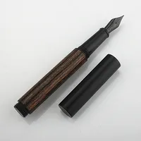 Sandalwood Mini Pocket Wood Fountain Pen Exquisite Smooth Writing Business Signature Pen High-end Black Nib 1