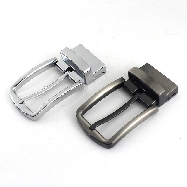 1pcs 35mm Metal Chrome Men Belt Buckle High-quality Clip Buckle Rotatable  Bottom Single Pin Half Buckle Leather Craft Belt - AliExpress