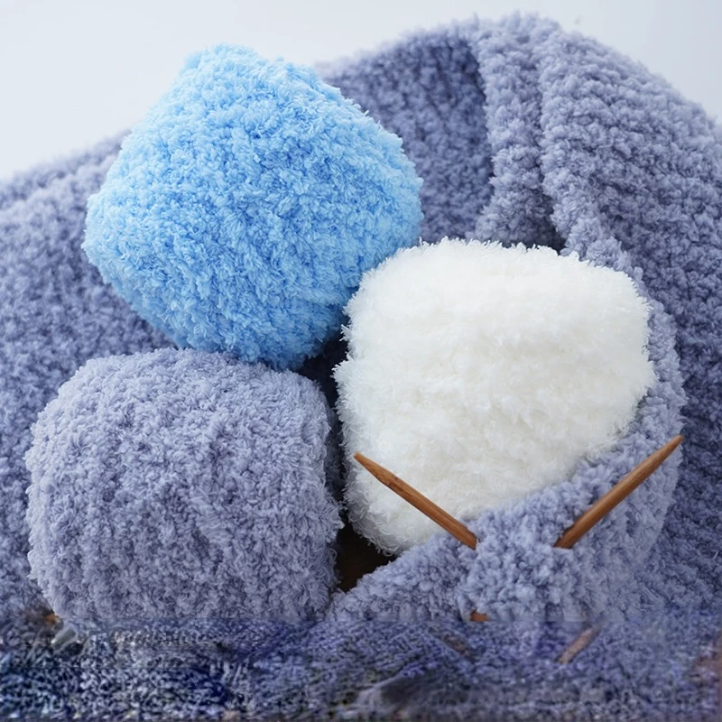 100g/set Knitting Wool Yarn Soft Yarn Baby Thick Coral Velvet Yarn