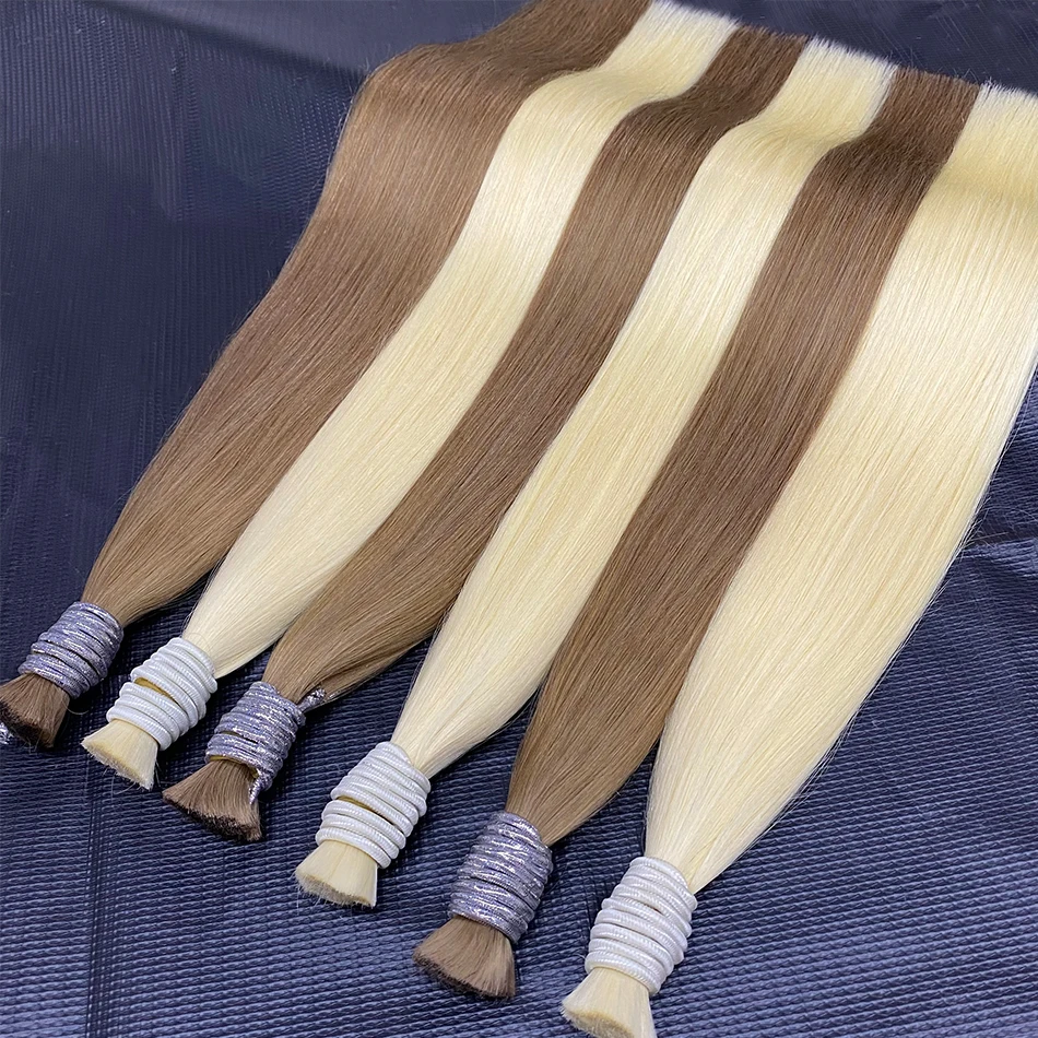Straight Human Bulk Hair Braiding 18-30 Inch 613 Blonde No Weft Vietnamese for Braiding