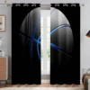 Basketball Sports 3d Printing Curtains Boys And Girls Room Dormitory Decoration Creative Curtains Can Be Customized 2 Pieces 3