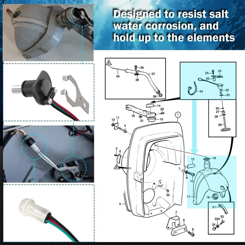 Tilt Trim Sender Sensor Kit Potentiometer For Volvo Penta DP SX