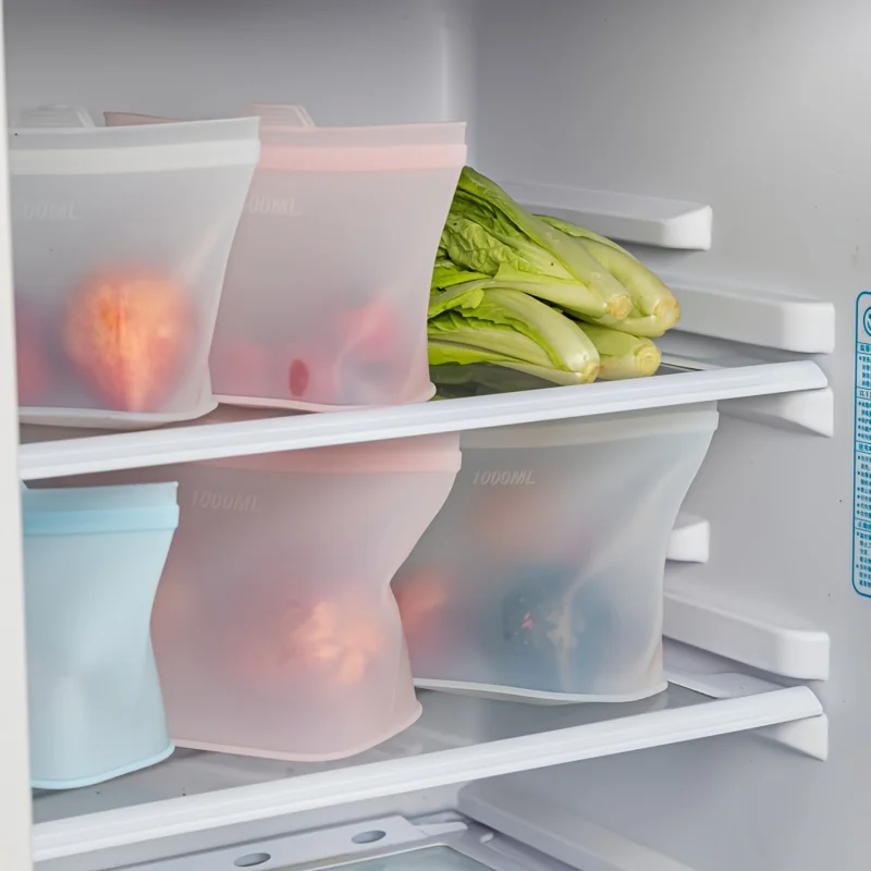 Reusable Food Grade Silicone Leak-Proof Storage Bag