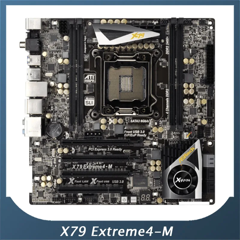 Desktop Motherboard For Asrock X79 Extreme4 M M ATX DDR3 2011 Core i7 i5 i3 32GB