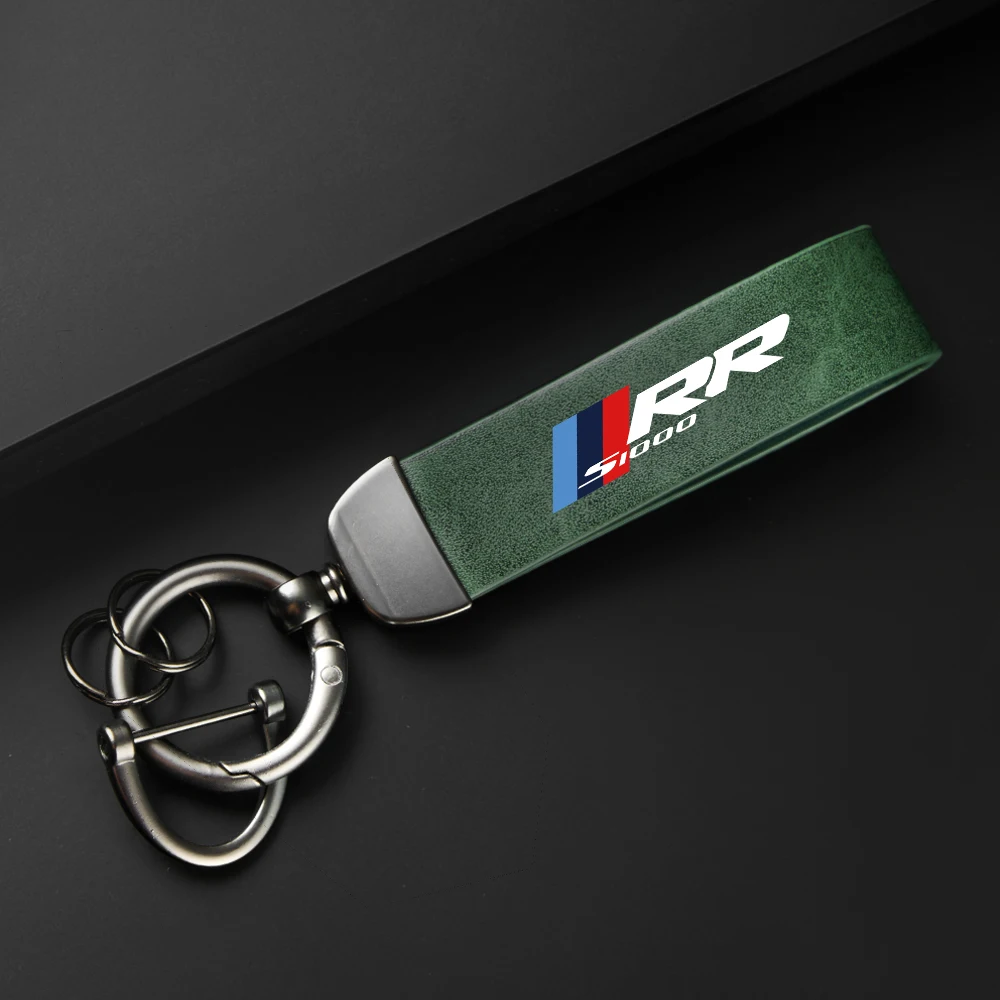 High-Grade Leather Motorcycle Keychain Accessory
