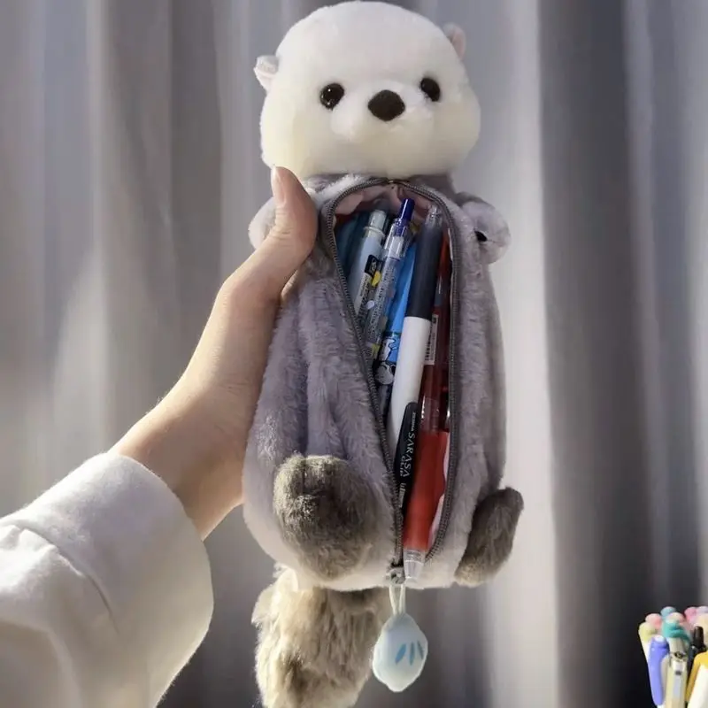 

Cute Sea Otter Shell Pencil Case Kawaii Cartoon Storage Bag Student Stationery School Supplies Pencil Bag Back To School