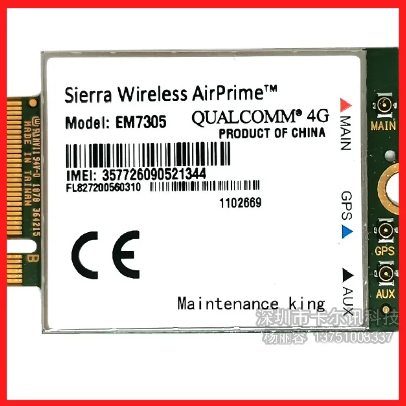 Modulo Scheda Di Rete 4G Per Sierra Wireless Em7305 M.2 Ngff 4G 100M Lte Wwan Dw5809E K2W44 Per Dell E7450 E5550 E 5550 5450 7250