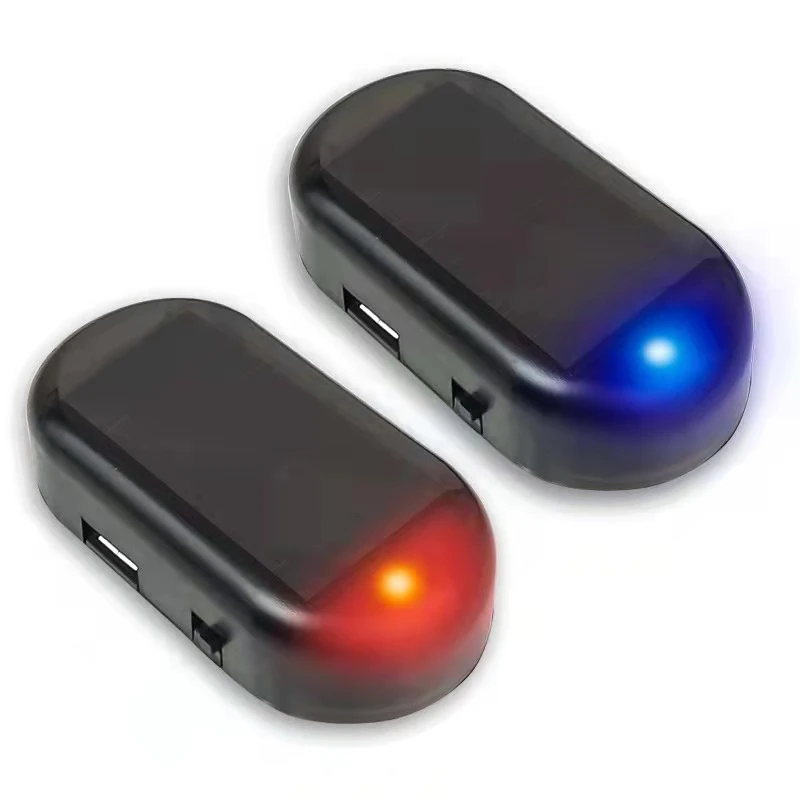 New Car Alarm Light Flashing Anti theft Wireless Solar Powered LED Car
