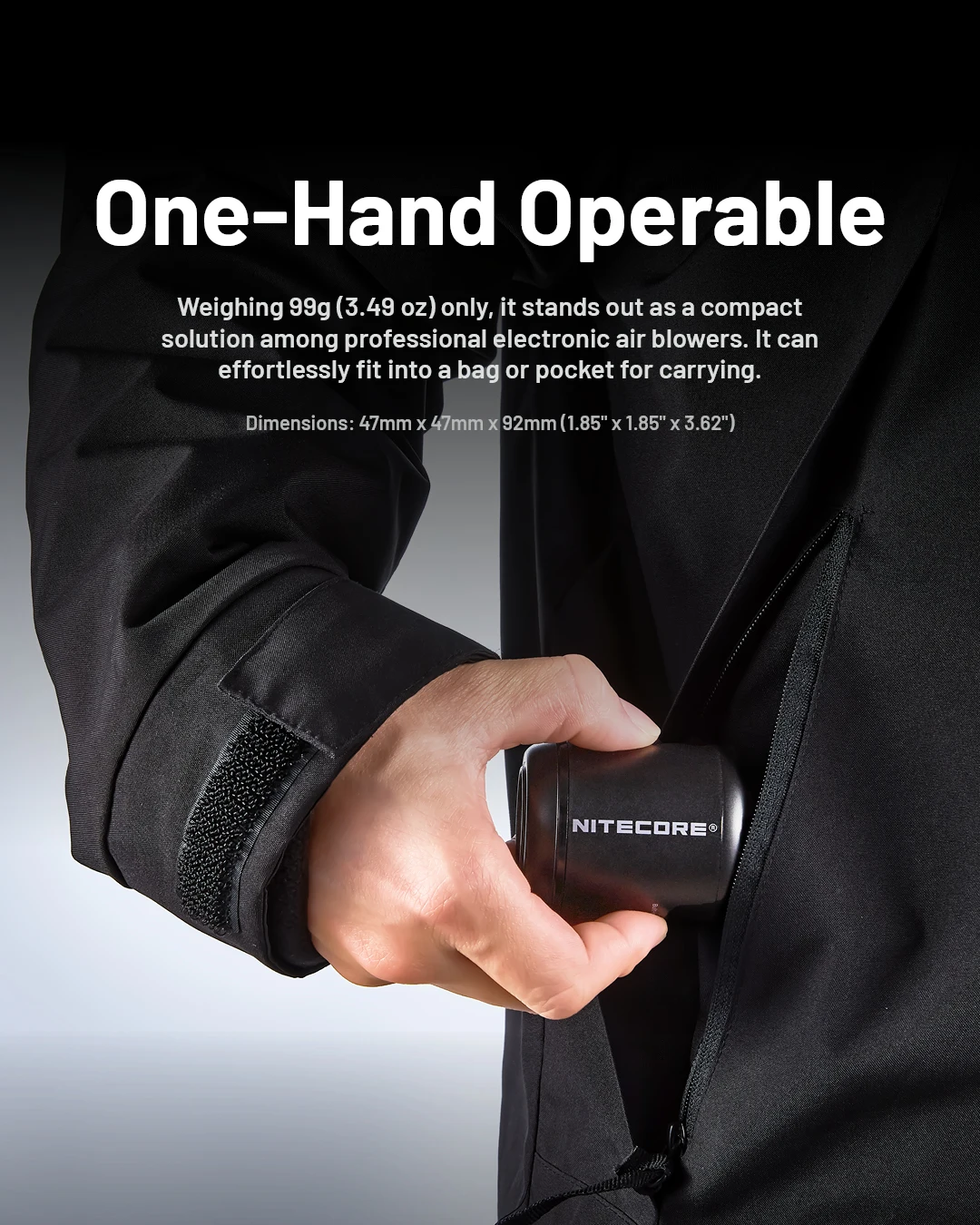 Description Picture 4 of itemNitecore BB nano Electric Air Blowing Photography Camera Cleaning Blower Multi Function Portable Air Blower