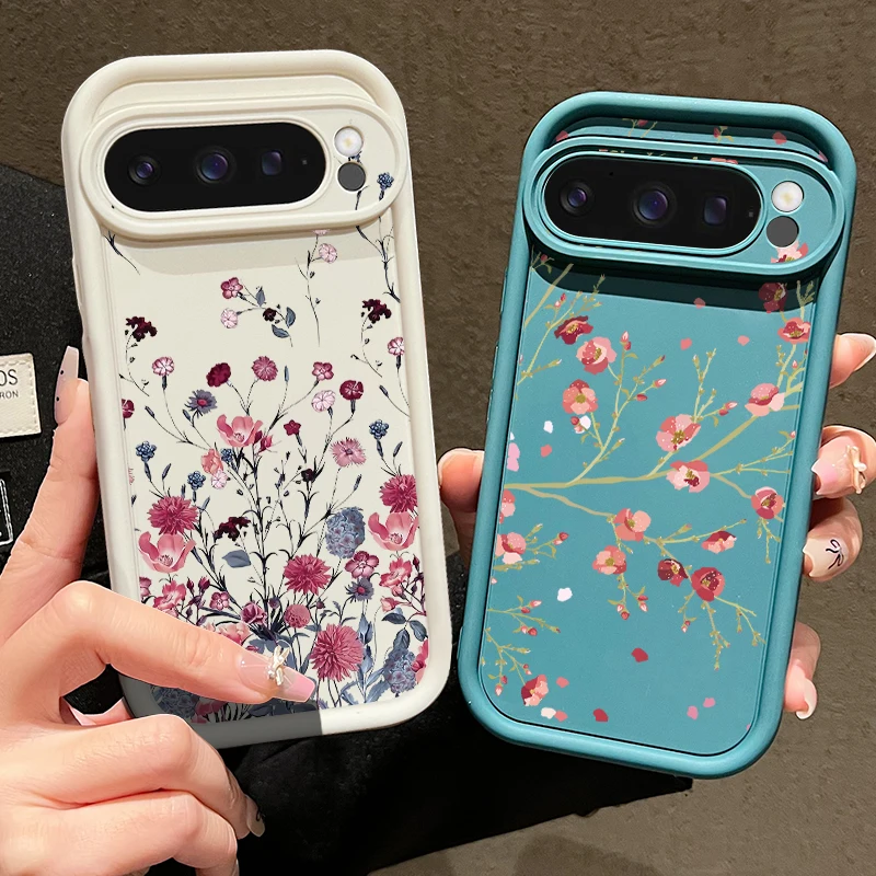 Retro Floral Soft Silicone Shockproof Phone Case Cover