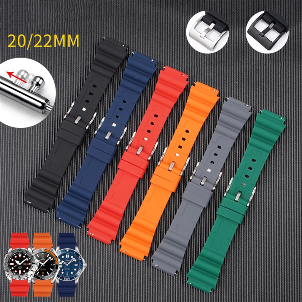 Per Seiko Divers Watch Strap 20Mm 22Mm Sostituzione Del Braccialetto Con Cinturino In Silicone