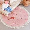 Tassel Carpets for Living Room Round Children Bedroom Plush Rug Large Area Home Decoration IG Cute Bedside Mat ковер Tapete 러그 1