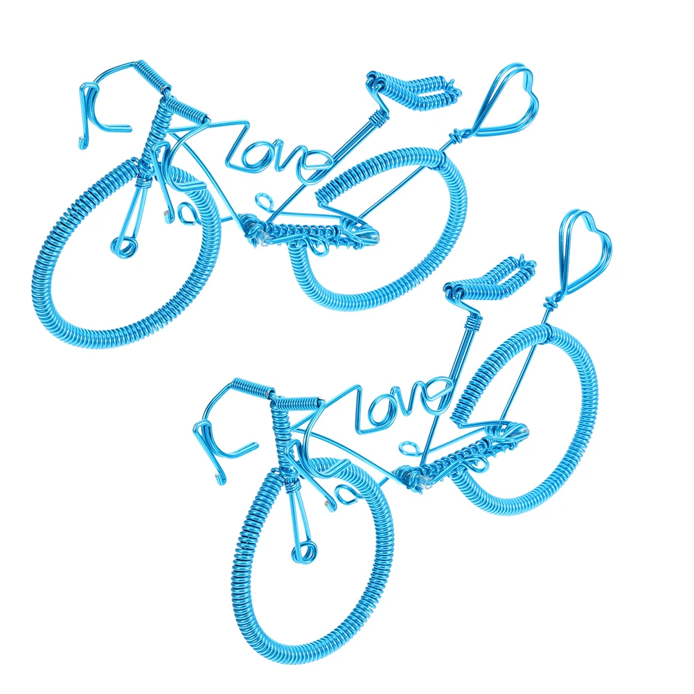 

2Pcs Bicycle Model Ornament Alloy Bike Model Vintage Bike Bicycle Craft Bike Model Decoration