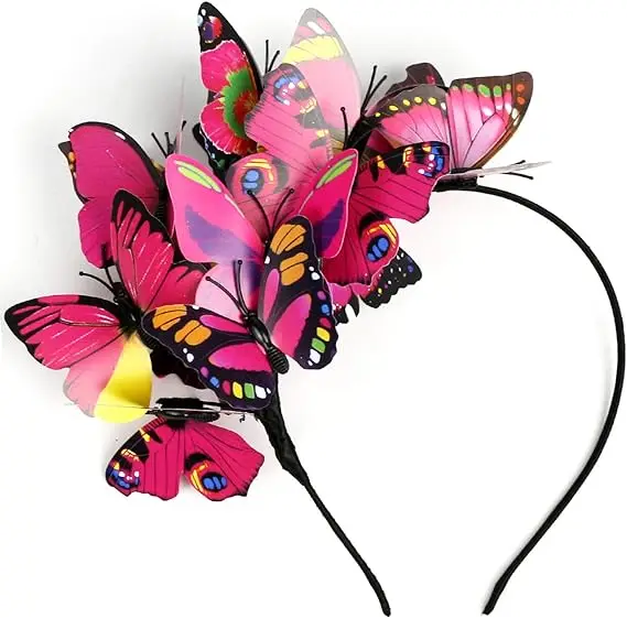 Butterfly Fascinator Hat Monarch Butterfly Headband Crown 1PCS Tea Party Halloween Costume Headpiece