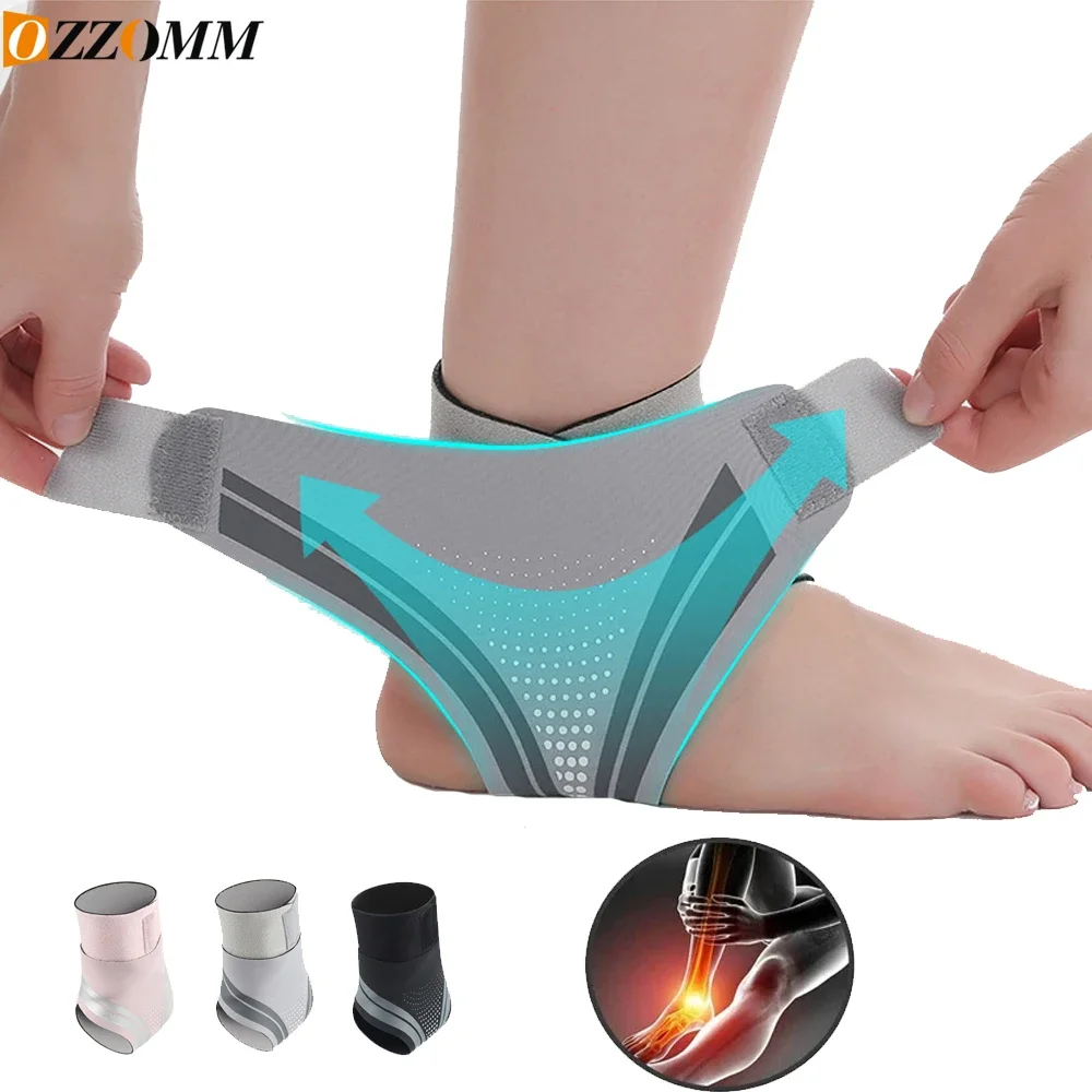 Adjustable Ankle Brace for Adult Premium Breathable&Elastic Ankle Wraps Support Sleeve for Sports Protect Plantar Fasciitis 1PCS