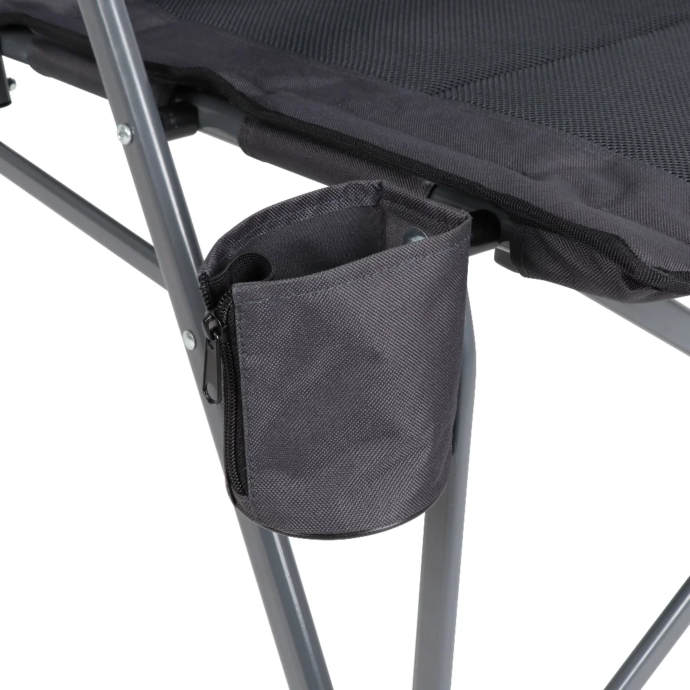 High Back Hard Arm Camping Chair, Adult, Gray 2