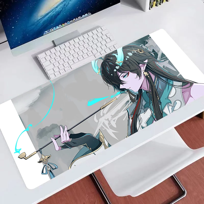 Mouse Pad Gaming Honkai Star Rail Dan Heng Computer Mousepad Playmat Natural Rubber Office Carpet Computer Mice Pad For LOL XXL 4