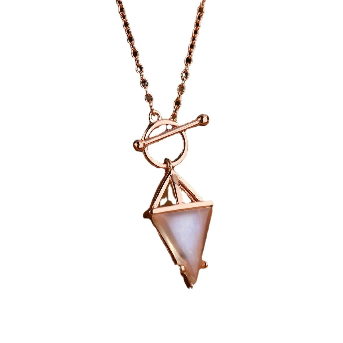 European and American Retro S925 Sterling Silver New Diamond Shaped Women's Necklace Elegant and Luxurious Jewelry