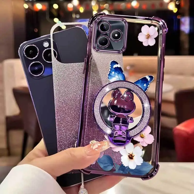 Deeply Spread Wings Phone Case with Bracket and Lanyard