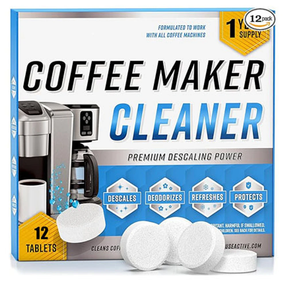 טבליות ניקוי מכונת קפה Decaler 24 יחידות, טבליות ניקוי וניקוי לסיר קפה, טבליות ניקוי למכונות קפה ואספרסו