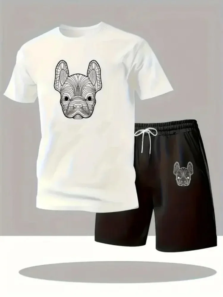 Summer Men's Quick Drying Casual Short Sleeved T-shirt and Shorts Set, Urban St…