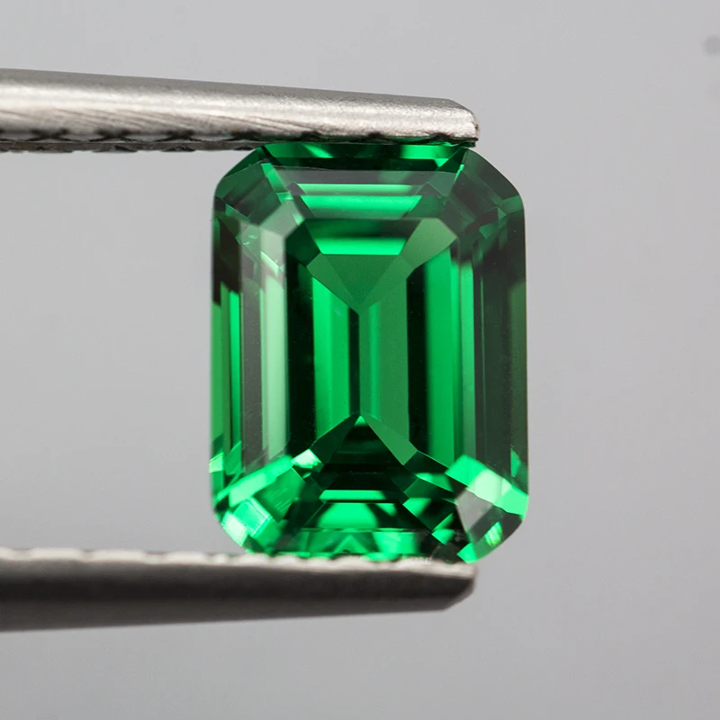 Emerald Green Lab-Created Yttrium Aluminium Garnet Stones - Emerald Cut Gems