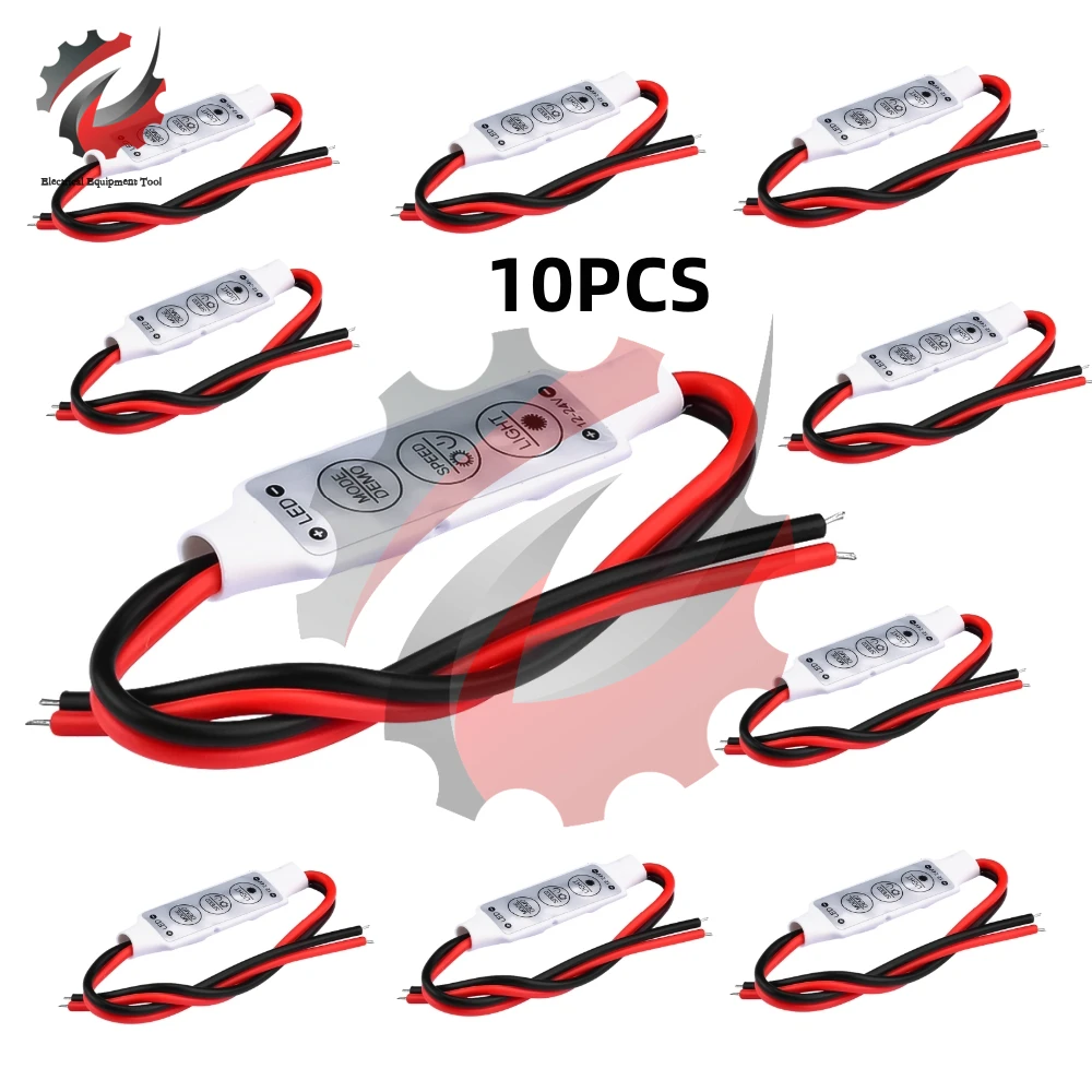 5/10Pcs DC 12V 3 Keys Single Color Dimmer LED Controller Brightness Dimmer Switch For 5050 3528 5630 Led Strip Lamps Lighting led dimmer switch led strip controller led dimmer controller led strip switch