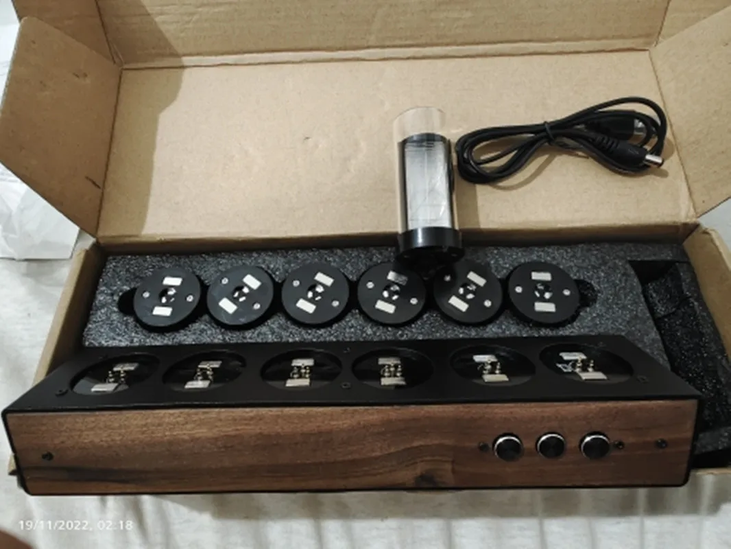 Table Desk Decor Tube Nixie Clock Creative Steampunk Modern Electronic Glow Nixie Tube Clock digital clock digital desk clock digital table clock mini desk clock retro desk clock nixie tube clock
