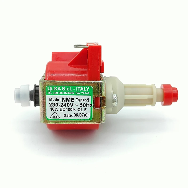 이탈리아 ULKA NME4 AC 220V 230V 16W 미니 전자기 펌프 커피 기계 워터 펌프 플런저 펌프 고압 흐름 50 cc/min