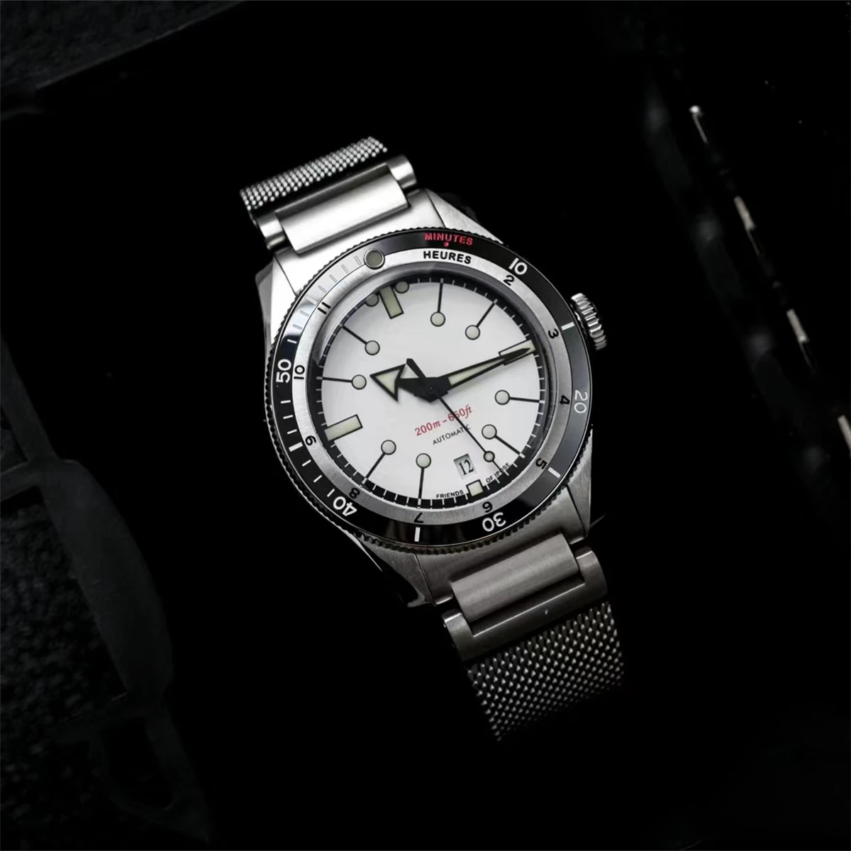 

IPOSE 2023 NEW GMT PT5000 Automatic Movement Watch For Men Mechanical Retro Diving Casual Dress Sport 200m Waterproof Wristwatch