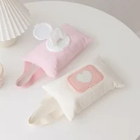 Baby Stroller Heart Wet Wipes Case Extraction Tissue Box Travel Car Portable Handheld Storage Bag Newborn Hanging Bag for Cart 2