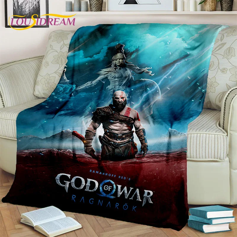 

Kratos 3D God of War Games Gamer HD Blanket,Soft Throw Blanket for Home Bedroom Bed Sofa Picnic Travel Office Cover Blanket Kids
