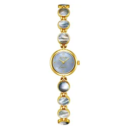 Elegant Women's Gold Bracelet Watch - Stylish & Fashionable Timepiece (Gold)