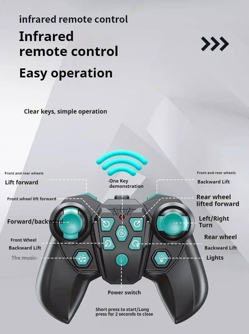 Eight wheel stunt mechanical dog intelligent gesture induction spray drift climbing deformation electric remote control toy dog