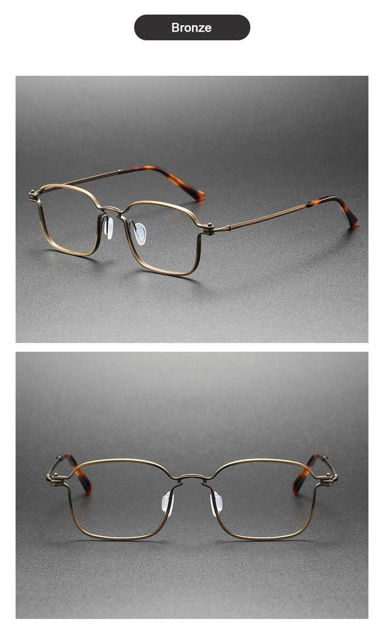 Italien RLT Serie Repliken Luxus Reinem Titan Quadratischen Rahmen Männer Frauen Große Gesicht Gläser Handgemachte Designer Marke Design Brillen – Detail 14