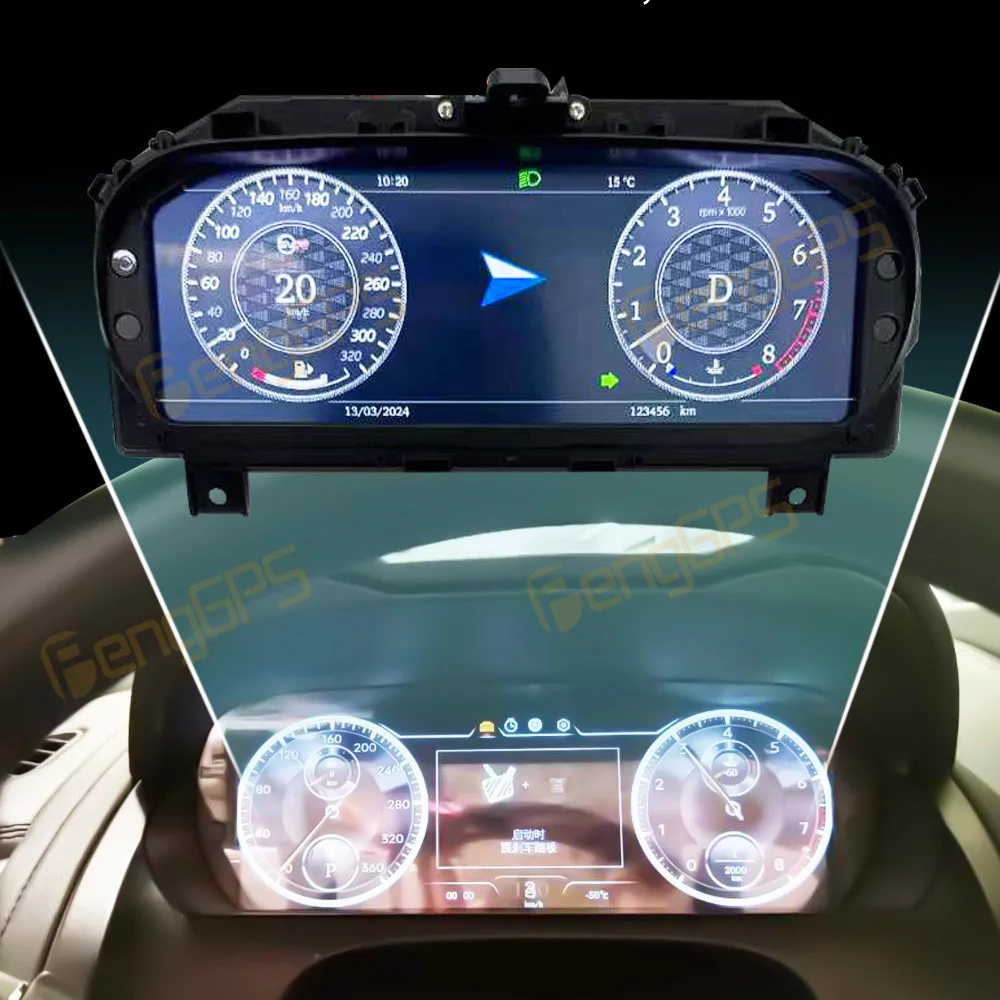 재규어 F-TYPE 2013-2023 LCD 디지털 계기판 LCD 인스트루먼트 패널 속도계 주행 거리계 대시보드 디스플레이