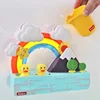 Baby Bath Toys DIY Slide Tracks Pipeline Yellow Ducks Bathroom Bathtub Play Rainbow Shower Water Educational Toys For Children 5