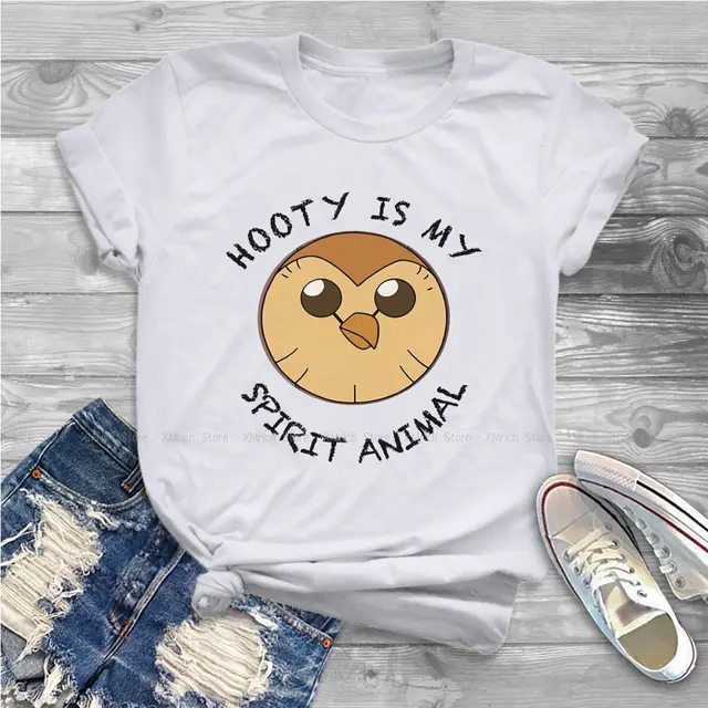 Hooty Is My de Animal para mujer, de la casa del búho Camisetas estampadas, Tops holgados góticos Vintage para mujer AliExpress