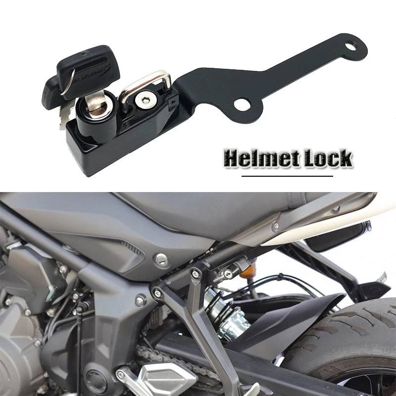 

Fit For Trident 660 trident660 2021 2022 Motorcycle Helmet Lock Anti-Theft Helmet Security Lock with 2 Keys Aluminum