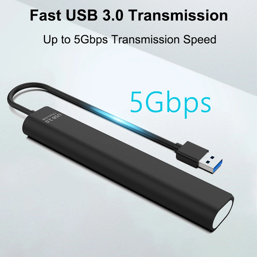 USB-C 허브 어댑터 USB 3.0 2.0 도킹 스테이션, 노트북 PC 주변 용품, 5Gbps 고속 도킹 스테이션, 7 in 1