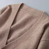 2023 Autumn Winter New Cardigan Men's V-Neck Top 100% Mink Cashmere Knitted Sweater Casual Loose Large Long Sleeved shirt Jacket 5