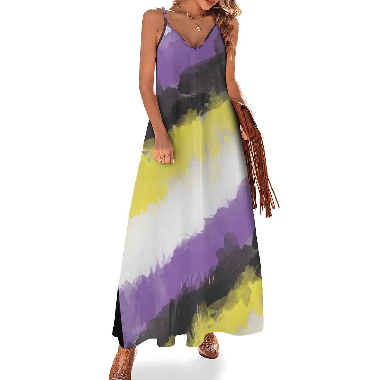 

Nonbinary Watercolor Pride Sleeveless Dress prom dresses 2024 prom dresses summer dresses ladies 2024