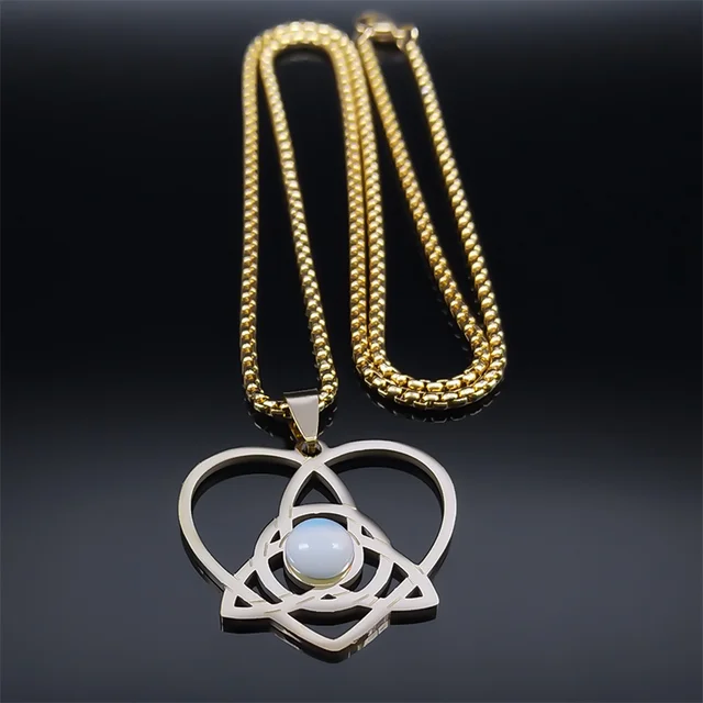 Keltische triquetra of Trinity Knot-hanger --- Gaelic/Iers/Viking/Noors/christelijk/heidens/driehoek/zilver/ketting - België