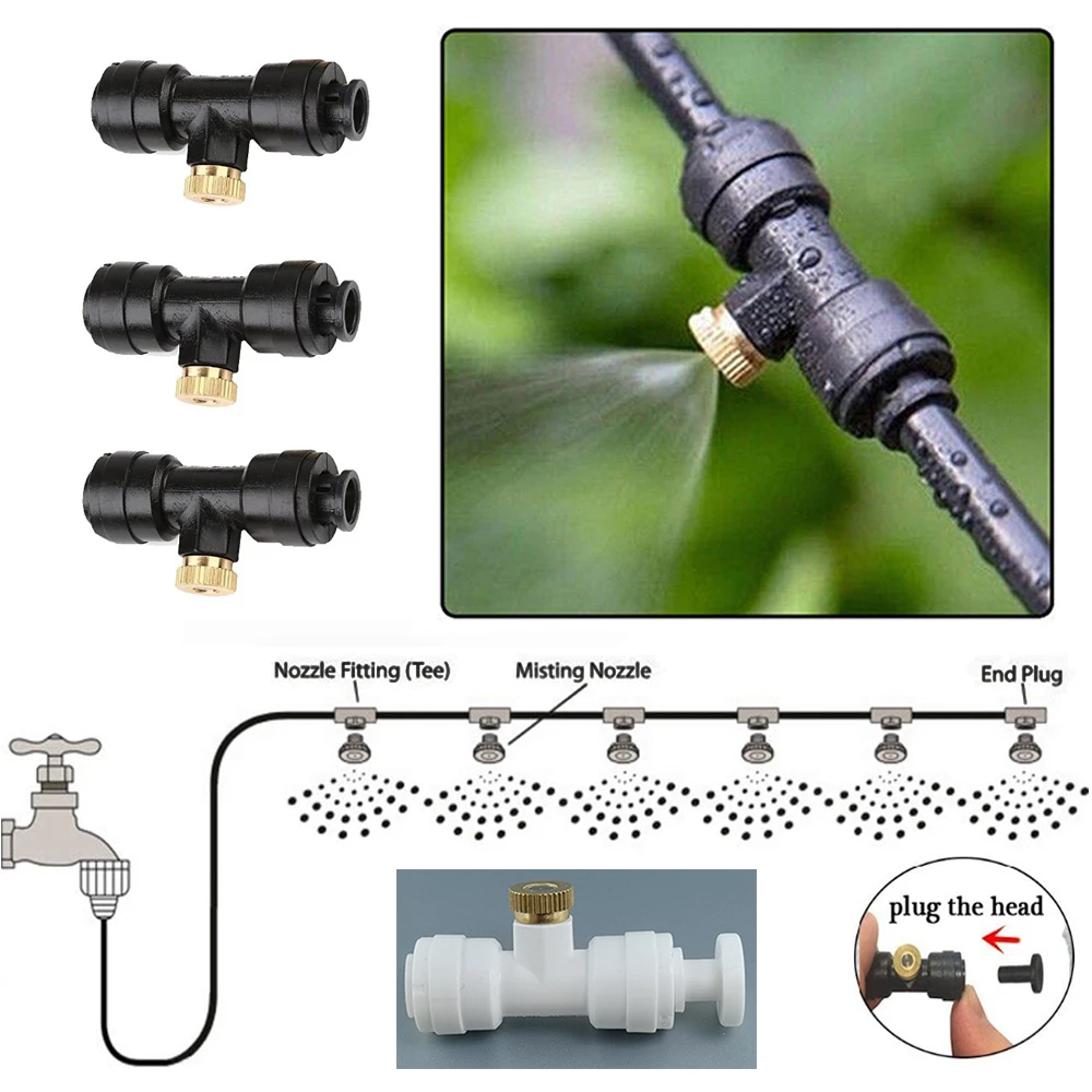 Misting Nozzles Kit Fog Patio System Outdoor Cooling Garden AliExpress