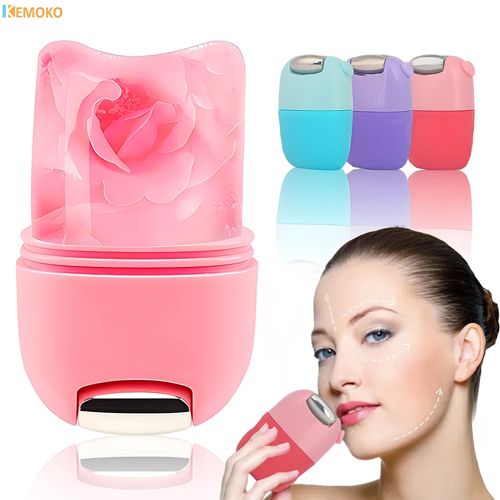 2In1 Silicone Ice Facial Roller Skin Care Beauty Lifting Contouring Tool GuaSha Roller Puffiness Skin Care Beauty Treatment Tool массажер wellskins lifting guasha wx bj808