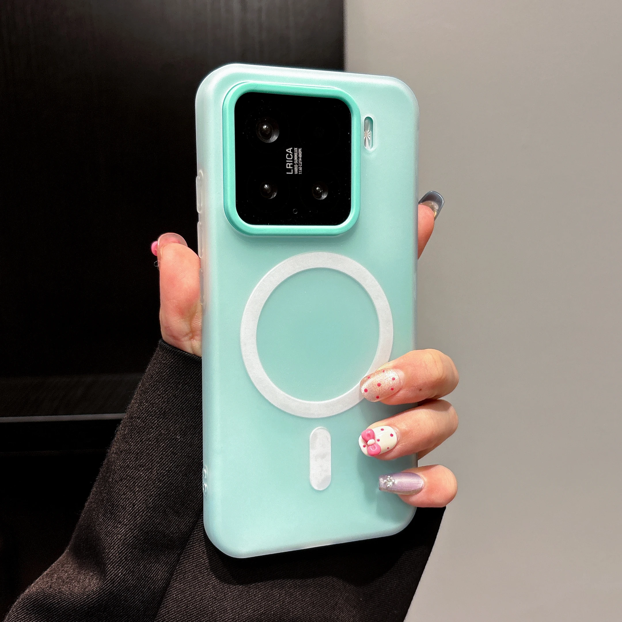 Magnetic Skin-Feel Wireless Charging Armor Case - Colorful Finish