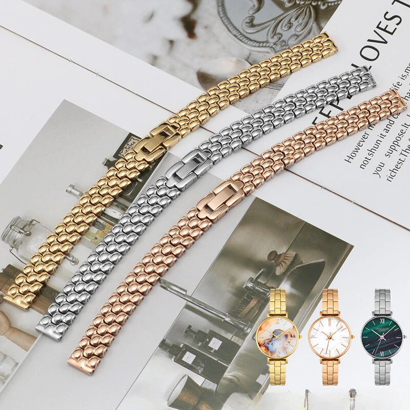 Accessori Da Donna In Acciaio Inossidabile Di Piccole Dimensioni Per Armani West Iron City Julius Fossil Solid Stainless Steel 6 8 10Mm Cinturino Per 