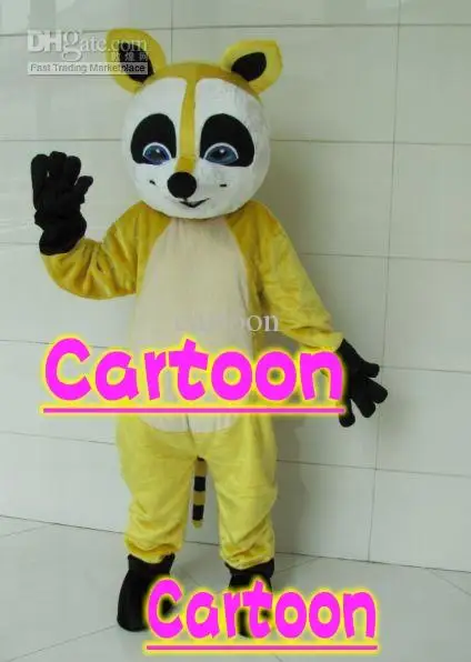 

Новый костюм-талисман для взрослых с изображением желтого енота, рождественское платье на Хэллоуин, яркий костюм-талисман